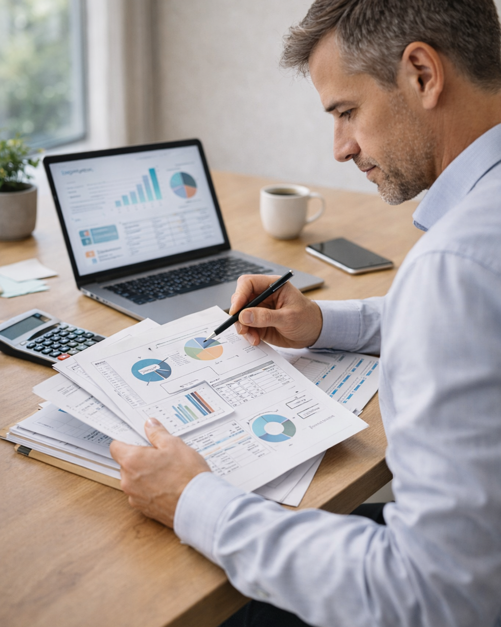 financial planning, business finance, small business owner, financial analysis, budget planning, financial reports, business accounting, financial documents, business strategy, financial management, financial analytics, business planning, office workspace, laptop analytics, business professional, corporate finance, financial review, business growth, accounting documents, financial data, business management, financial strategy, generated